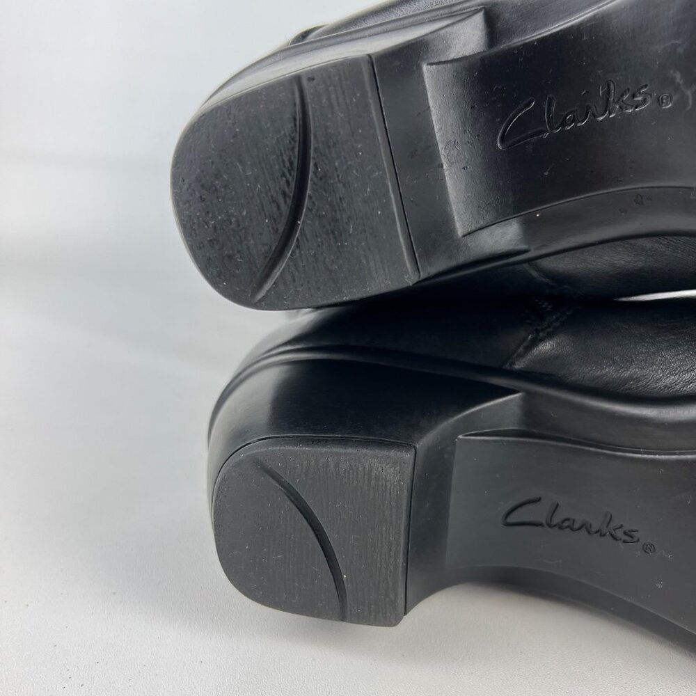 Clarks Black Heeled Boots - Picture 15 of 16